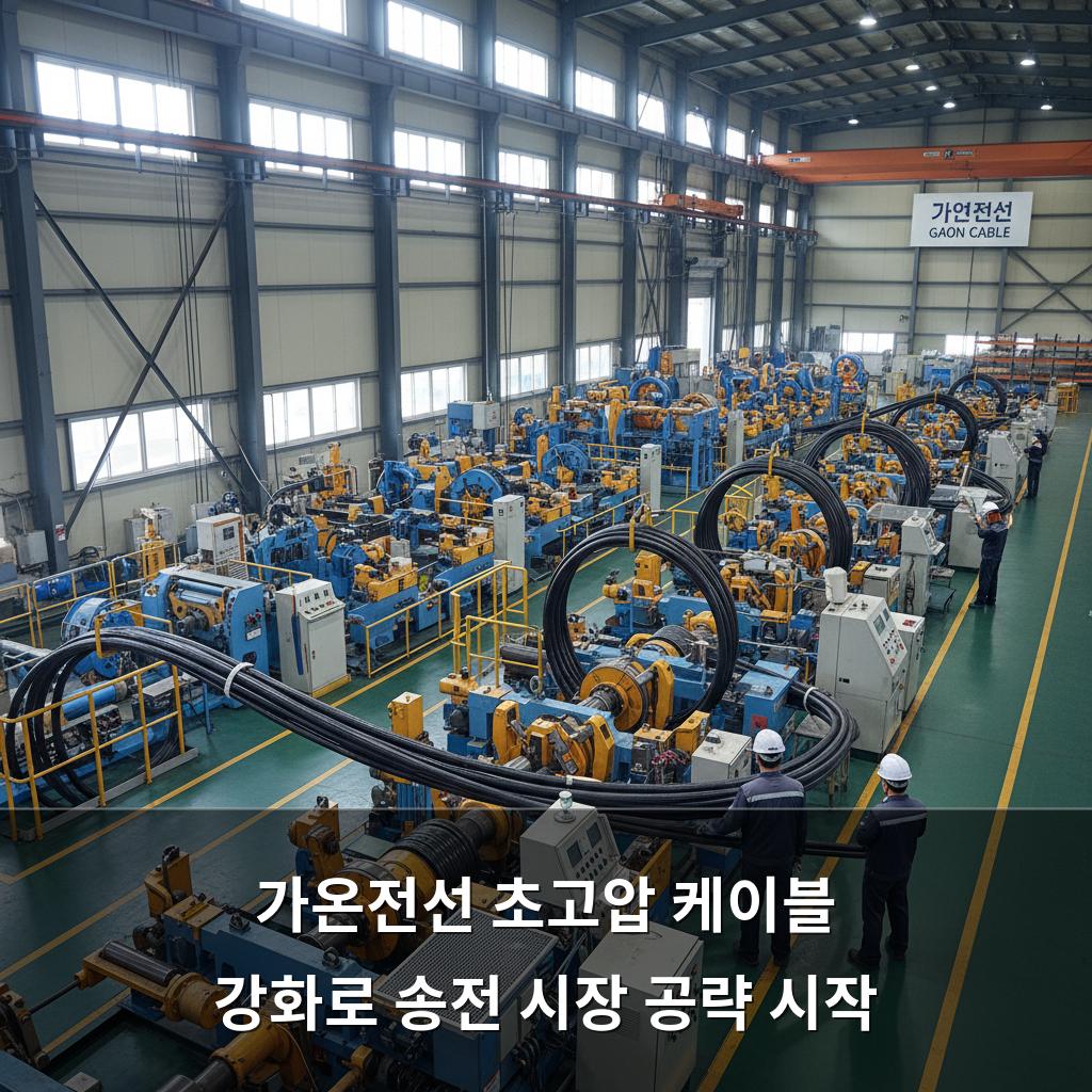 가온전선 초고압 케이블 강화로 송전 시장 공략 시작