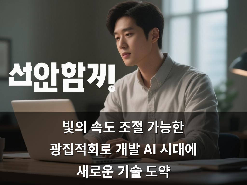 빛의 속도 조절 가능한 광집적회로 개발 AI 시대에 새로운 기술 도약