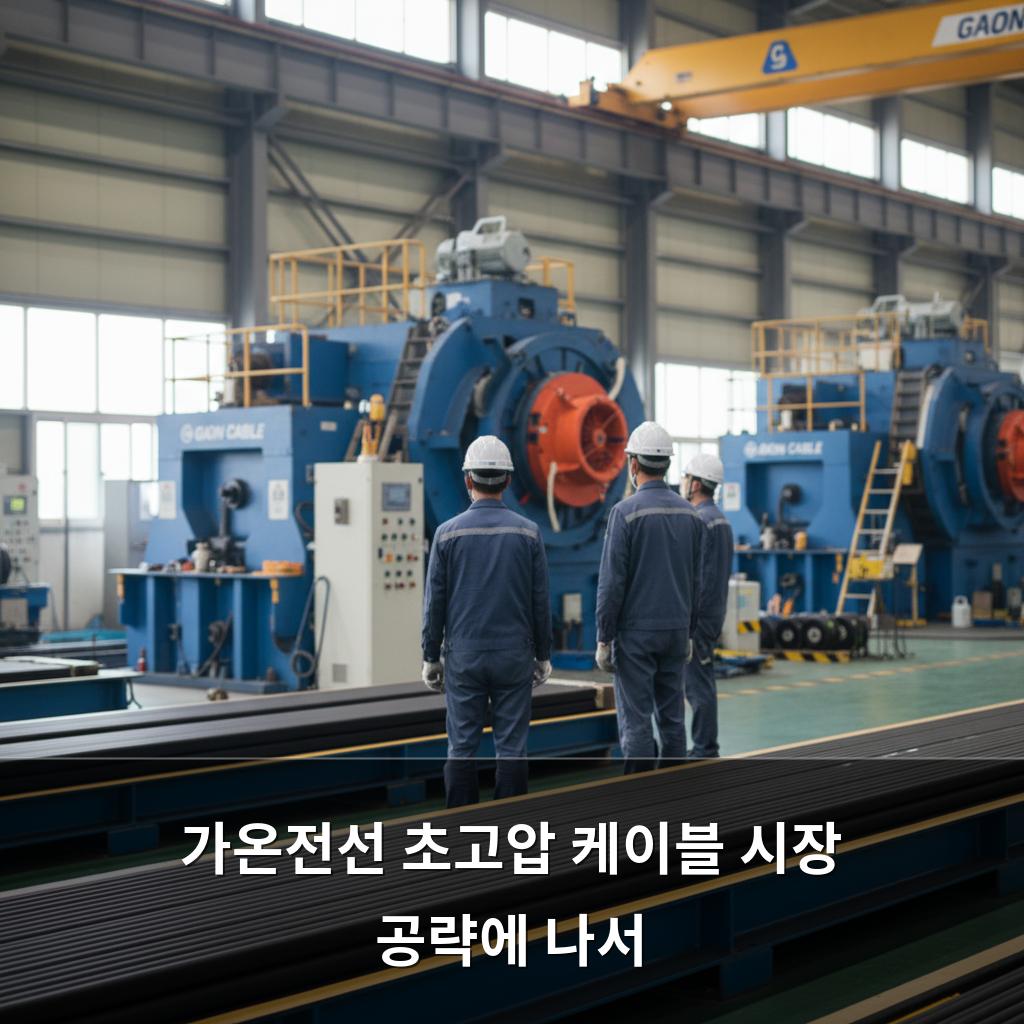 가온전선 초고압 케이블 시장 공략에 나서