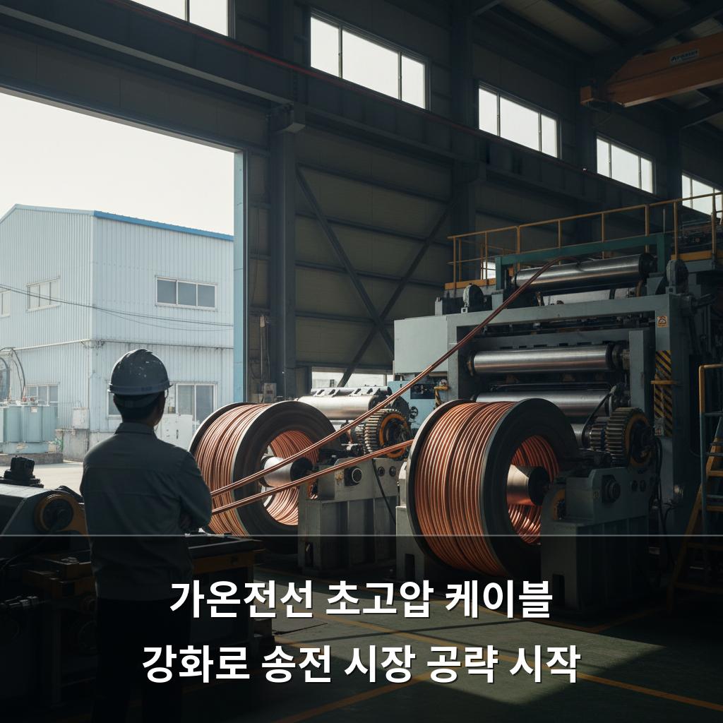 가온전선 초고압 케이블 강화로 송전 시장 공략 시작
