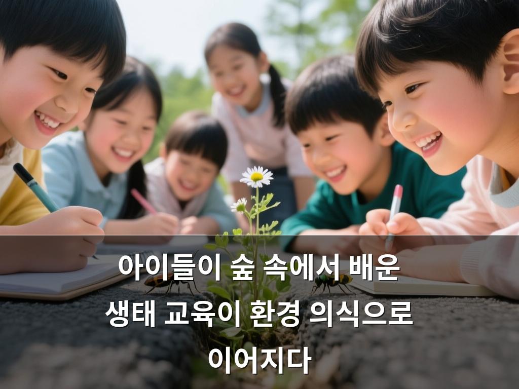 아이들이 숲 속에서 배운 생태 교육이 환경 의식으로 이어지다