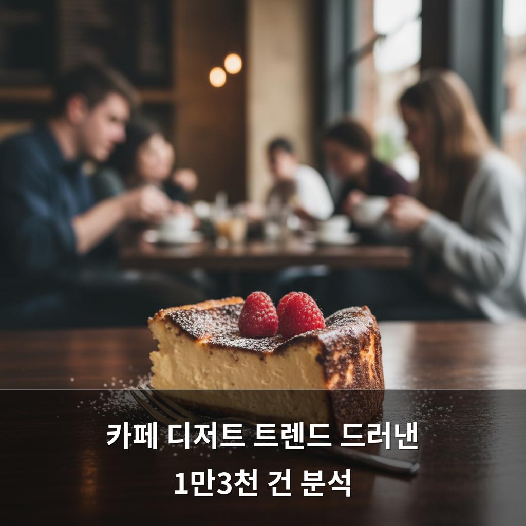 카페 디저트 트렌드 드러낸 1만3천 건 분석