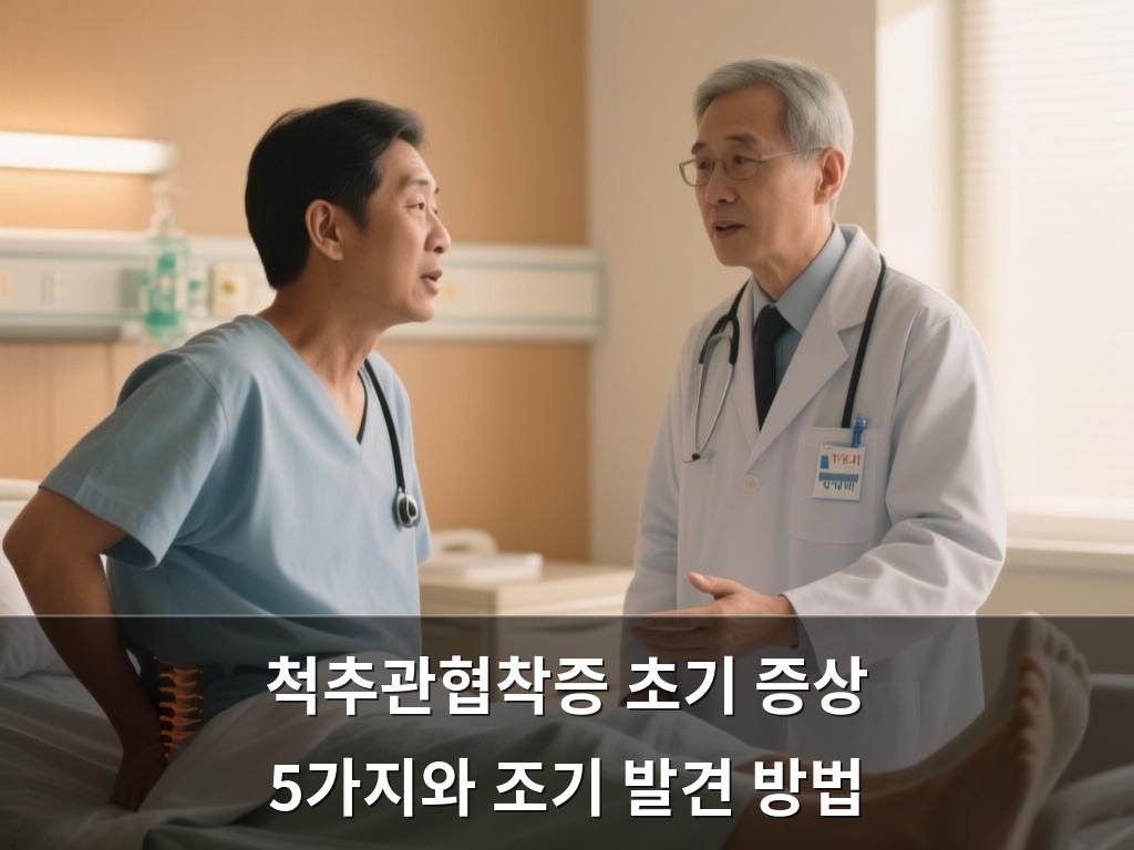 척추관협착증 초기 증상 5가지와 조기 발견 방법