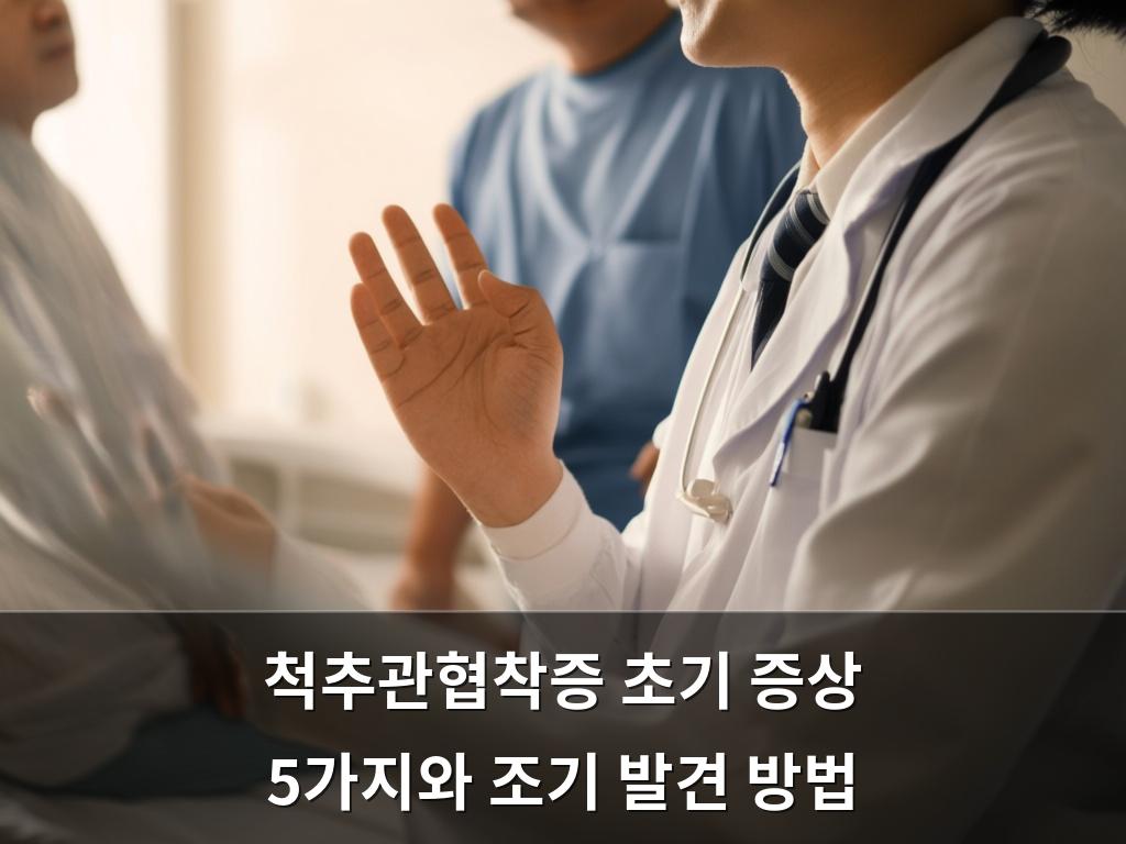 척추관협착증 초기 증상 5가지와 조기 발견 방법
